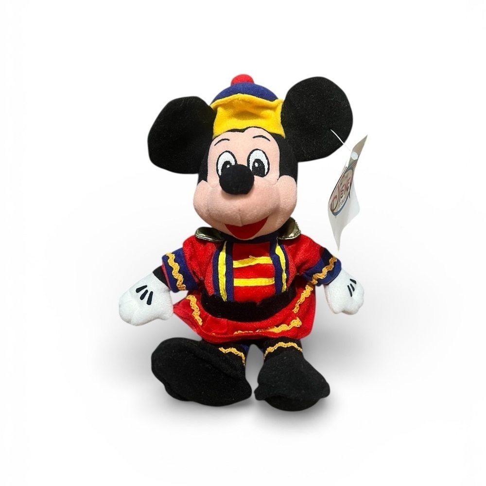 Nutcracker Mickey Disney Store Bean Bag Plush Stuffed Animal NWT